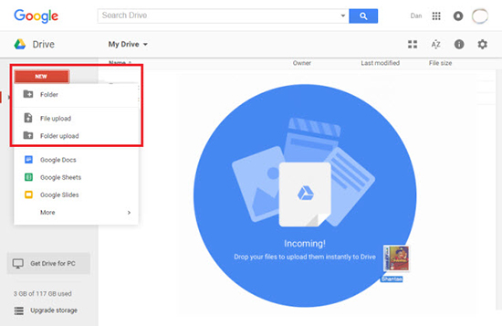 upload apple music to google drive