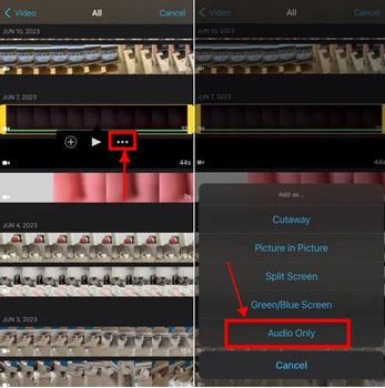 add audio recordings from spotify to imovie on iphone