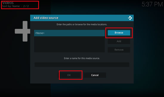 add local videos to kodi