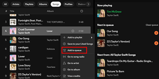 add songs to spotify jam on desktop