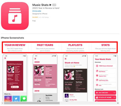 apple music stats for iphone app
