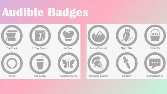 some of audible badges on android app