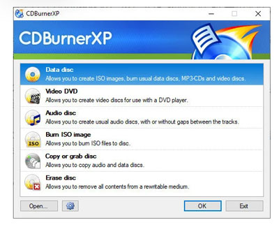 cdburnerxp main page