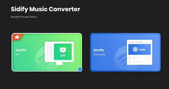 select convert mode on sidify spotify converter