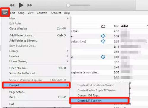convert unprotected apple music to mp3 via itunes on windows