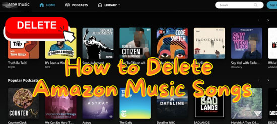 how to delete amazon music songs