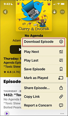 download podcast on audible