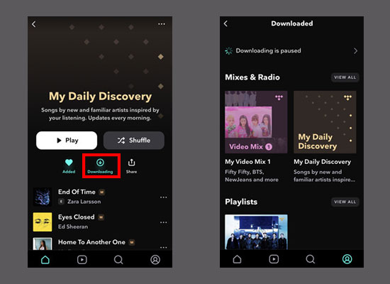 download songs from tidal my daily discovery on mobile