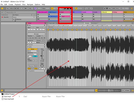 drag and drop to import tidal to ableton live