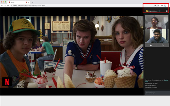 watch together on netflix via flickcall
