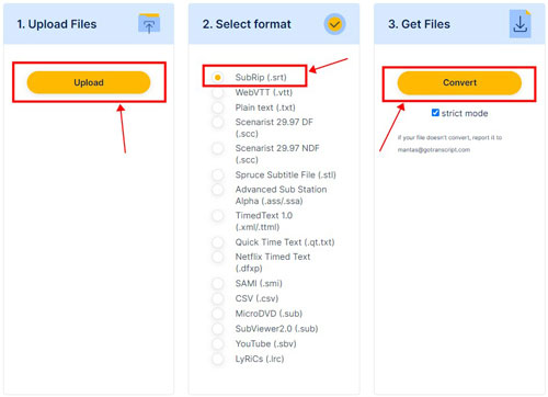 download netflix subtitles from xml to srt online via gotranscript