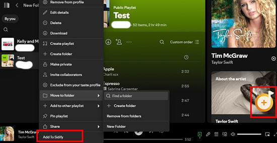 import songs to sidify converter on spotify win app