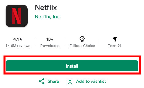 download netflix app on android