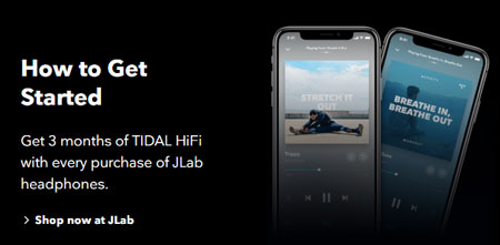 jlab audio tidal free trial 3 months
