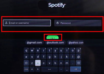 log in with spotify account on hisense tv