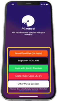 log in to spotify premium on mixonset