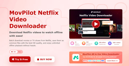 movpilot netflix video downloader webpage