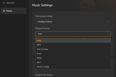 sidify tidal music converter music settings