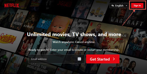 sign in to netflix account