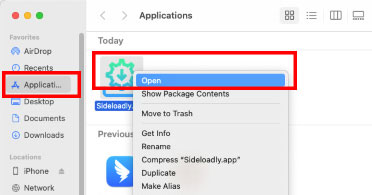 open sideloadly on mac