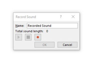 powerpoint record sound