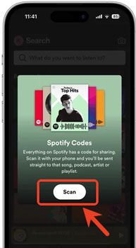 scan spotify code on mobile