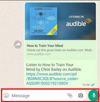 share an audible book on mobile