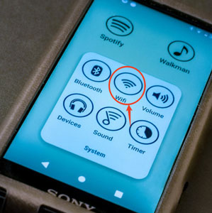 connect sony walkman to wifi