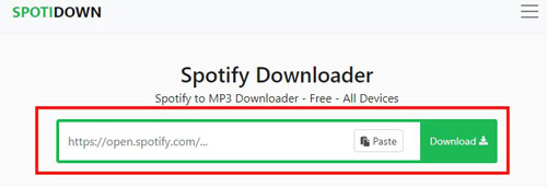 spotidown free spotify to mp3 converter online