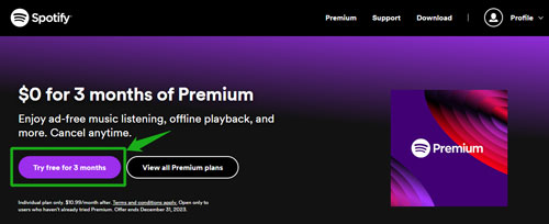 Free 3 months Spotify Premium - Save the Student