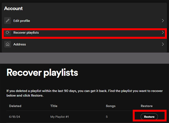 recover deleted spotify playlist