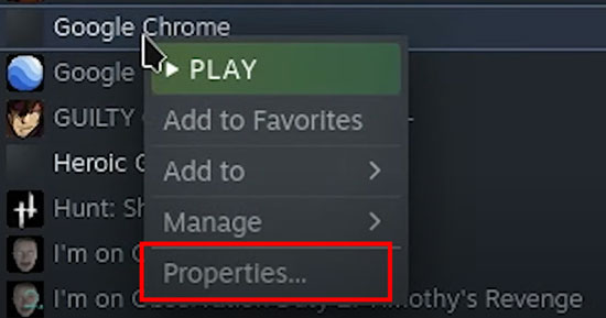 steam deck properties settings