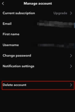 tidal delete account mobile