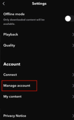 tidal manage account mobile