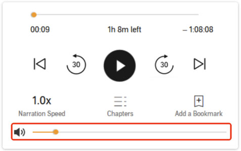 make audible louder on web player via audible audio control