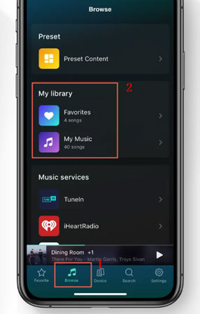 find and play tidal local music via wiim home app
