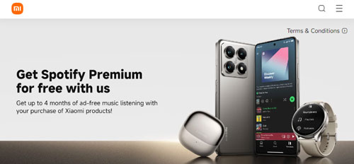 get spotify premium 4 months free trial via xiaomi