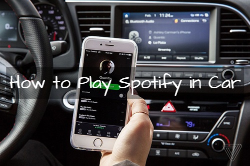 play spotify through in car