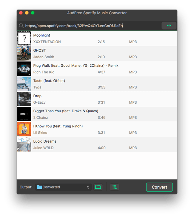 add spotify music to audfree